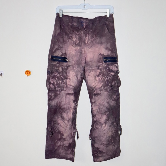 Cargo Pants - Faded Grey & Pink - Picture 1 of 8